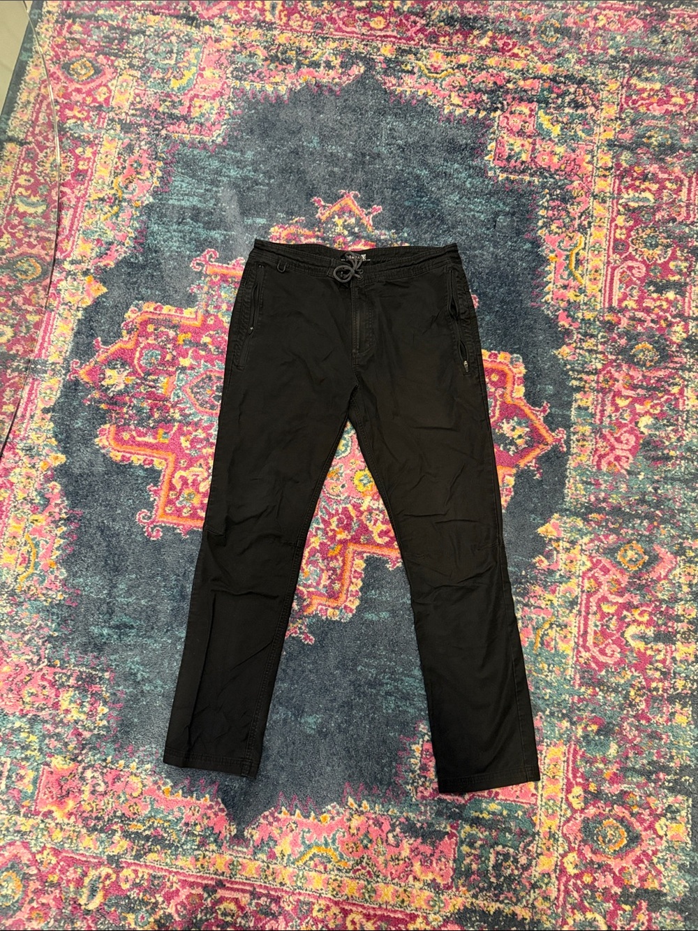 Roark Black Men's Cargo Pants with Drawstring